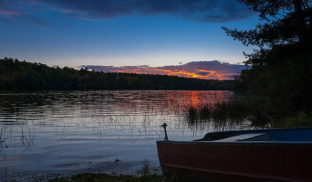 istock Dramatic colour sunset on the lake. 536291051