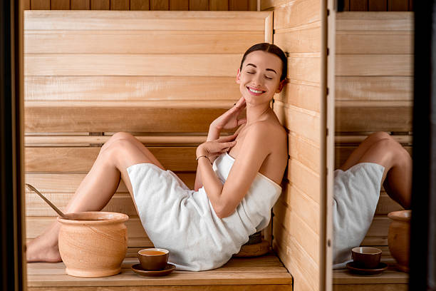 istock Woman in sauna 536291065