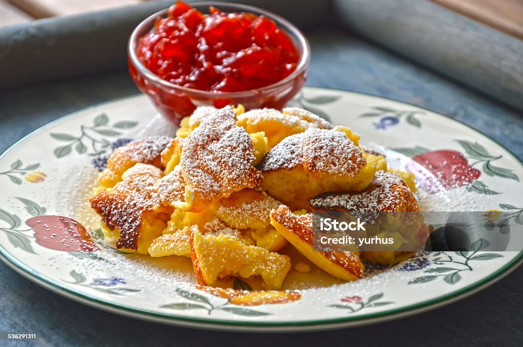 Topfenschmarrn similar as pancake Kaiserschmarrn but of quark (curd cheese /cottage cheese) Kaiserschmarrn Stock Photo