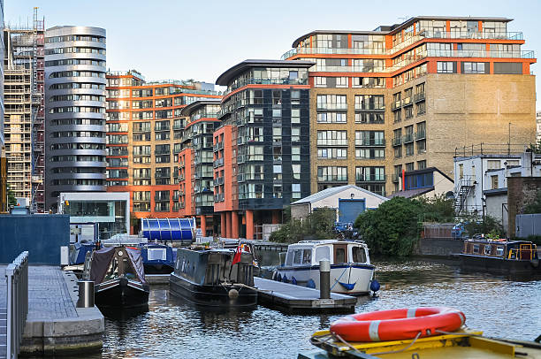 Modern apartments at Paddington Basin in London, United Kingdom