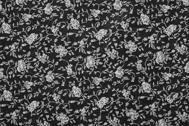 istock abstract geometric black and white print on fabric 536291543