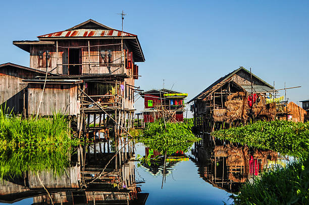 istock Floating village at Inle Lake 536293440
