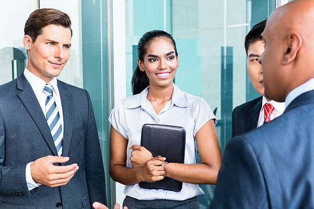istock Asian business team discussion to Indian CEO 536308805