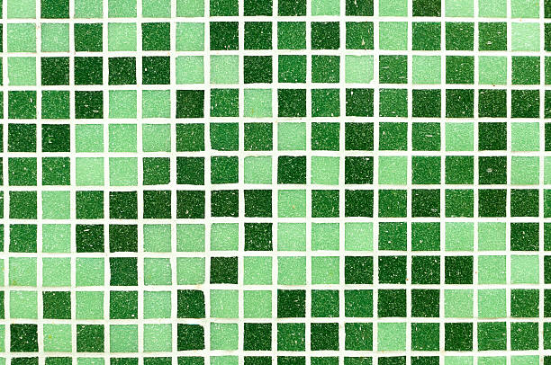 istock Green mosaic tiles background 536308881