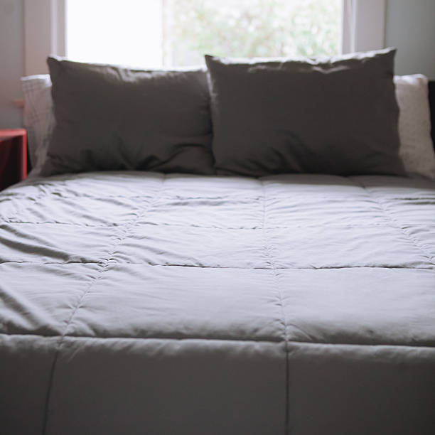 istock Made Bed Pillows and Duvet Cover 536312301