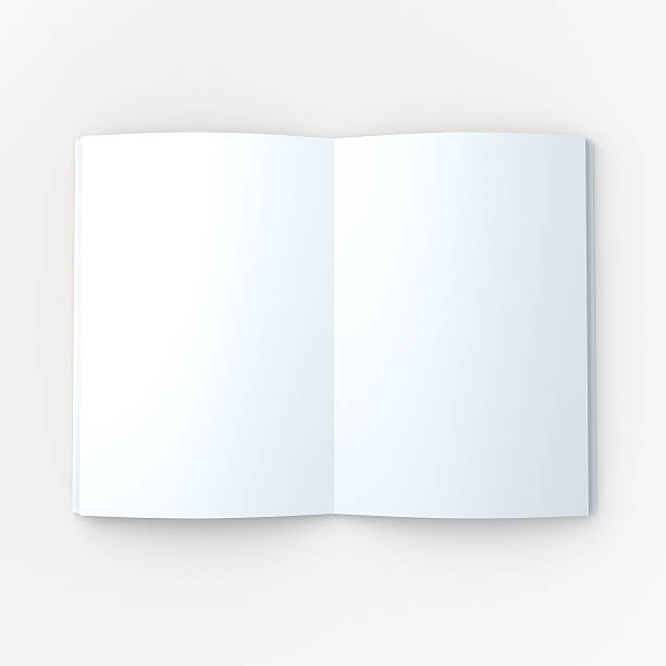 istock White mock up book or magazine, brochure open page 536315245