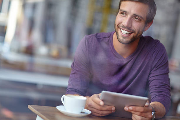 istock Chilling at his local cafe 536315351