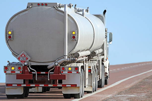 istock Semi Fuel Tanker Tail Lights 536315905