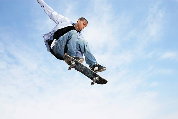 istock Man On Skateboard In Midair 536349717