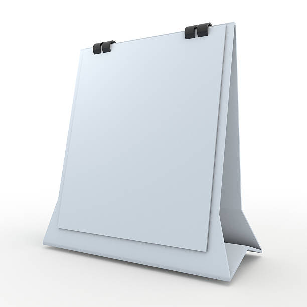 istock White Blank calendar desk stand in isolated background 536350835