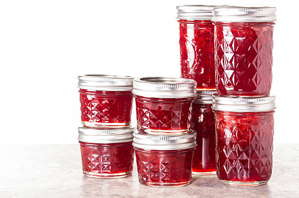 istock Fresh strawberries preserved in jars 536351233