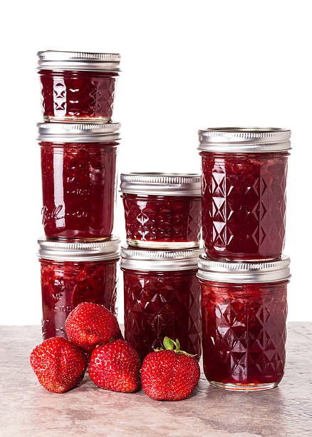 istock Fresh strawberries preserved in jars 536351241