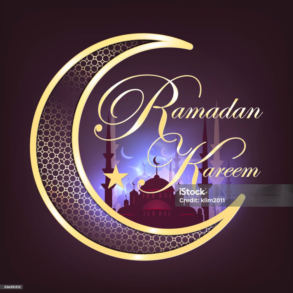Ramadan Kareem Cartolina di auguri - arte vettoriale royalty-free di A forma di stella