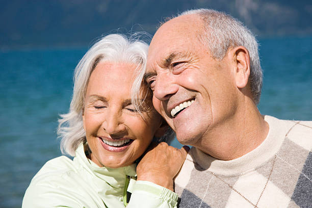 istock Germany, Bavaria, Walchensee, senior couple embracing  smiling 536351795