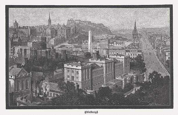 istock Edinburgh viewed from Carlton Hill, wood engraving, published in 1883 536353029
