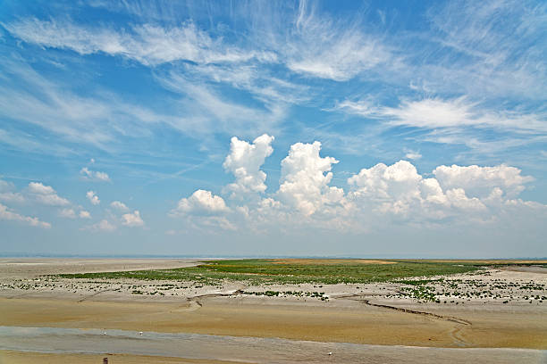istock View of the Normandy coastline from Mont St Michel 536353431