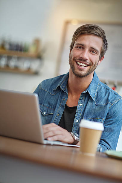 istock Chilling at his local coffee shop 536354873
