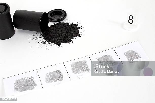 Dactyloscopy And Black Dust Stock Photo - Download Image Now - 2015, Crime, Criminal