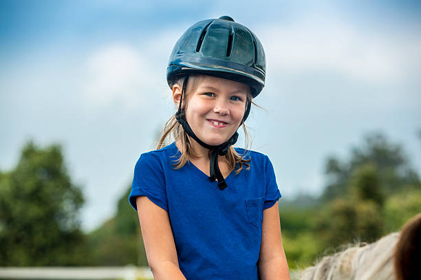 istock Cute Horseback Girl 536355079