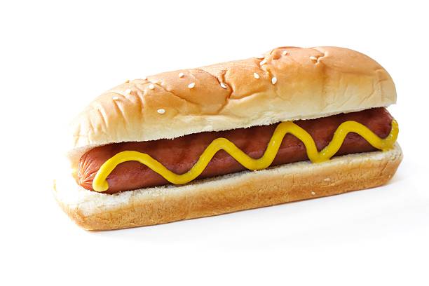 istock Hot dog isolated on white 536371512