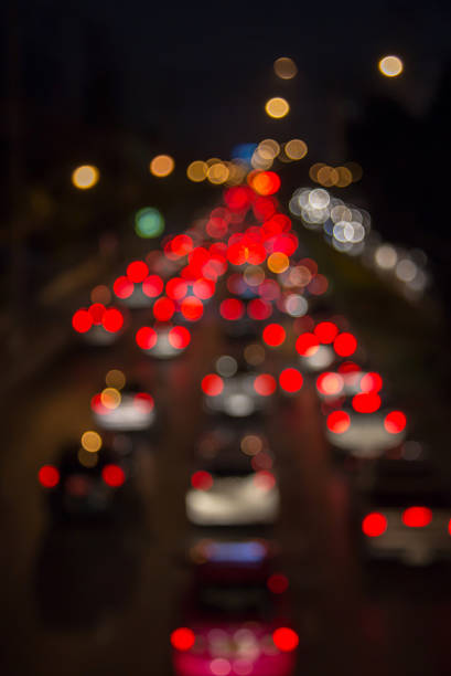 istock Blur bokeh traffic jam in rush hour 536403857