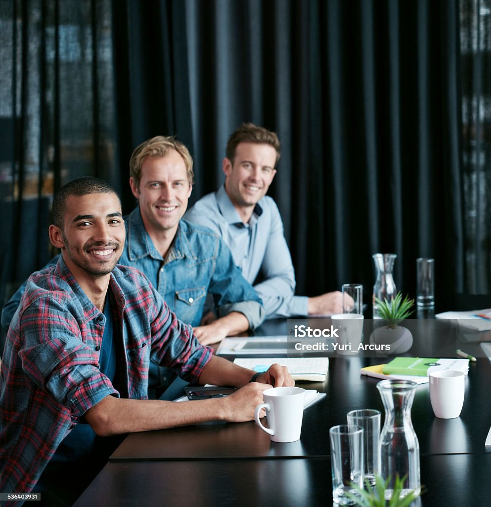 Collaboration is the key to success Shot of a group of casually-dressed businessmen sitting at a boardroom tablehttp://195.154.178.81/DATA/istock_collage/0/shoots/784991.jpg Business Meeting Stock Photo