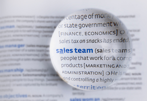 Dictionary definition of sales team