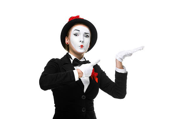 istock Portrait of the surprised mime 536408649
