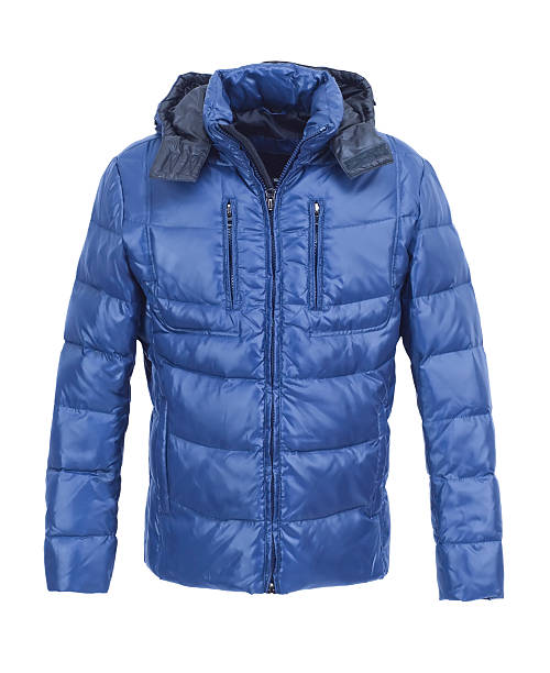 istock Blue male winter jacket isolated 536408747