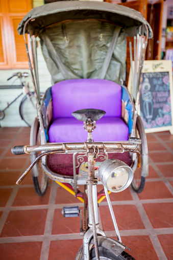 Thai old style transportation,Thailand tricycle.