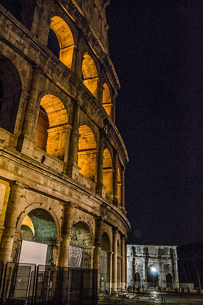 istock Coliseum exterior night view in Rome 536409115