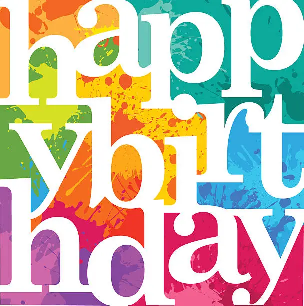 Vector illustration of Happy Birthday