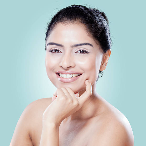 istock Cute female model with fresh skin 536456091
