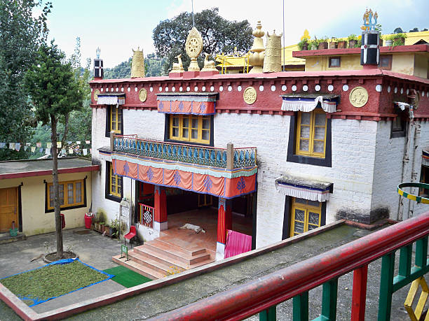 Buddhist Temple (India) Tsuglagkhang complex, McLeod Ganj, India dalai lama stock pictures, royalty-free photos & images