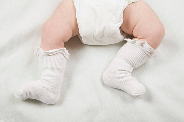 istock Baby In Diaper And Socks 536457441