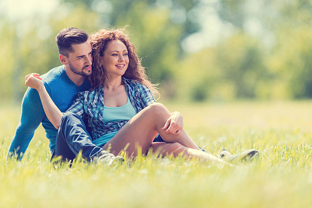 istock Happy young couple outdoors. 536458983