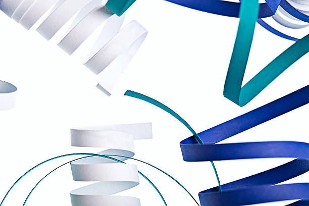 istock Curl blue ribbon isolated abstract background 536461267
