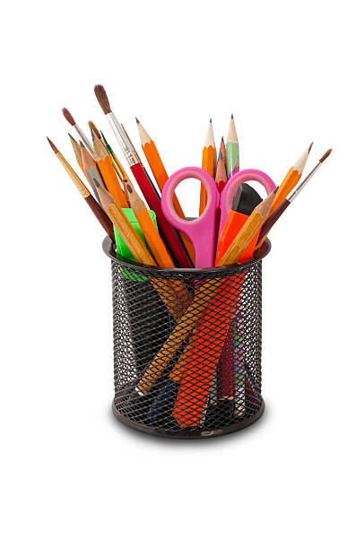 istock pencils in a glass on a white background 536462341