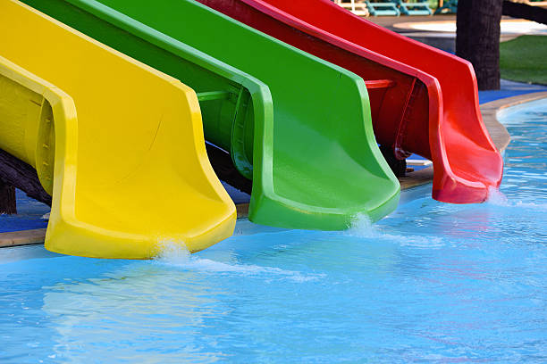 istock Colourful slider in swimming pool 536500276