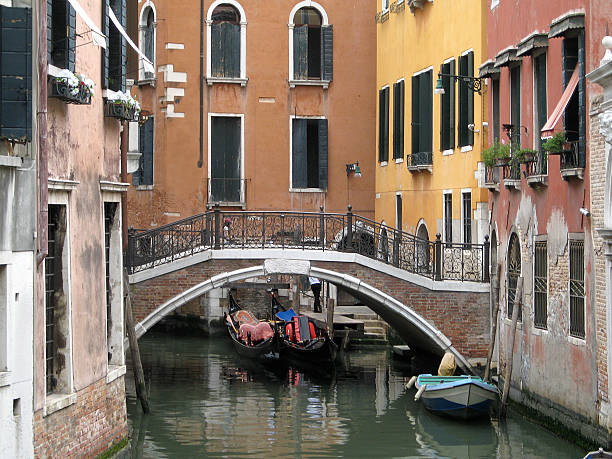 istock Narrow Canal and Sky Bridge In Venice 536504333