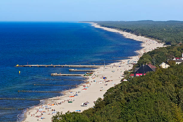 litoral do mar báltico, polônia - rewal - fotografias e filmes do acervo