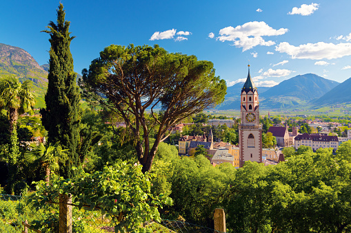 Aerial view of Basilica of Saint Francis of Assisi, Italy.