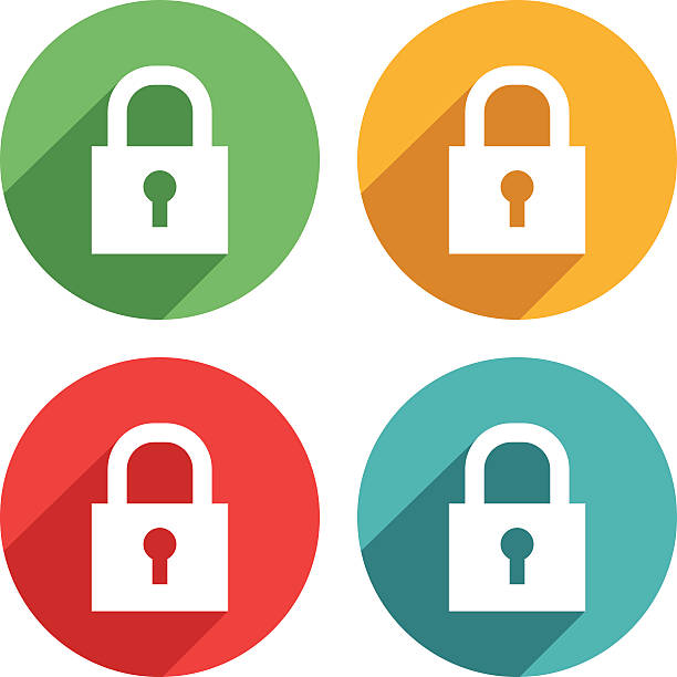 Padlock Icons - VECTOR vector art illustration