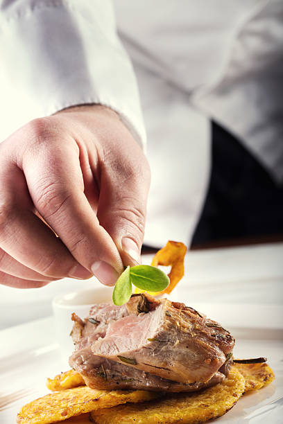 istock Chef in hotel or restaurant kitchen cooking, only hands. 536508651