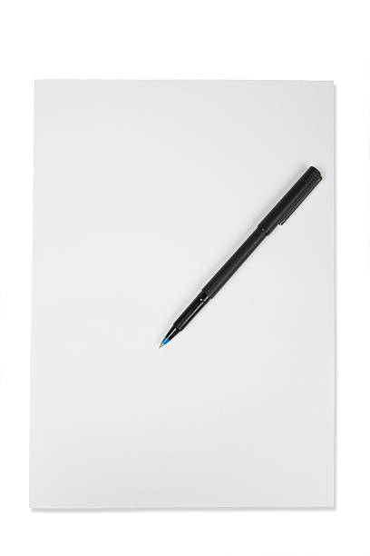 istock white paper with pen isolated on white 536508921