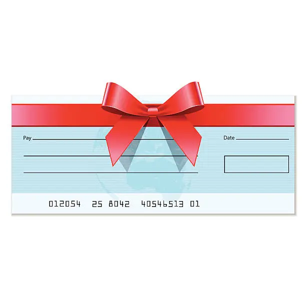 Vector illustration of Gift cheque