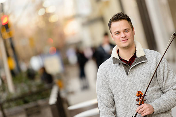 Happy Musician On The Streets