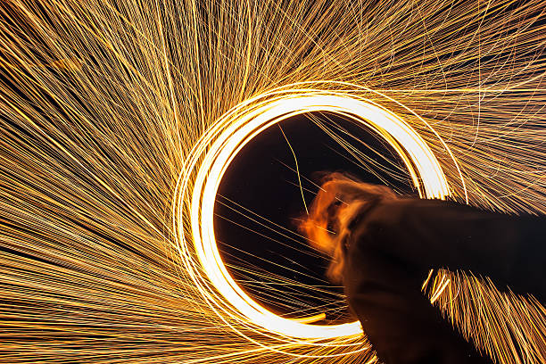 istock Abstract Burning steel wool fireworks background 536510219