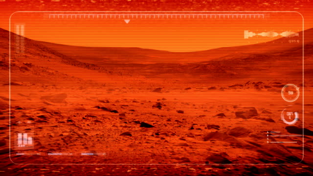 Mars Rover POV On Planet Surface