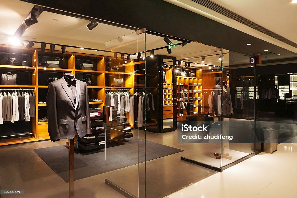 modern fashion shop storefront and showcase Store Stock Photo